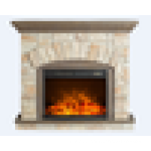 ready-made good quality polystone electric fireplace mantel